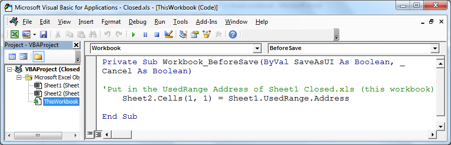 Excel vba copy value from closed workbook